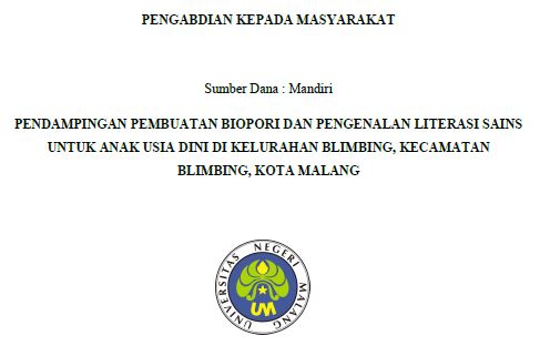 Kegiatan PkM Biopori PS Bioteknologi