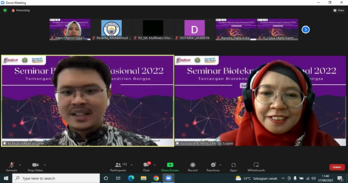 Sambut Mahasiswa Baru Prodi S1 Bioteknologi FMIPA UM Dalam  Seminar Bioteknologi Nasional (SIMBION) 2022