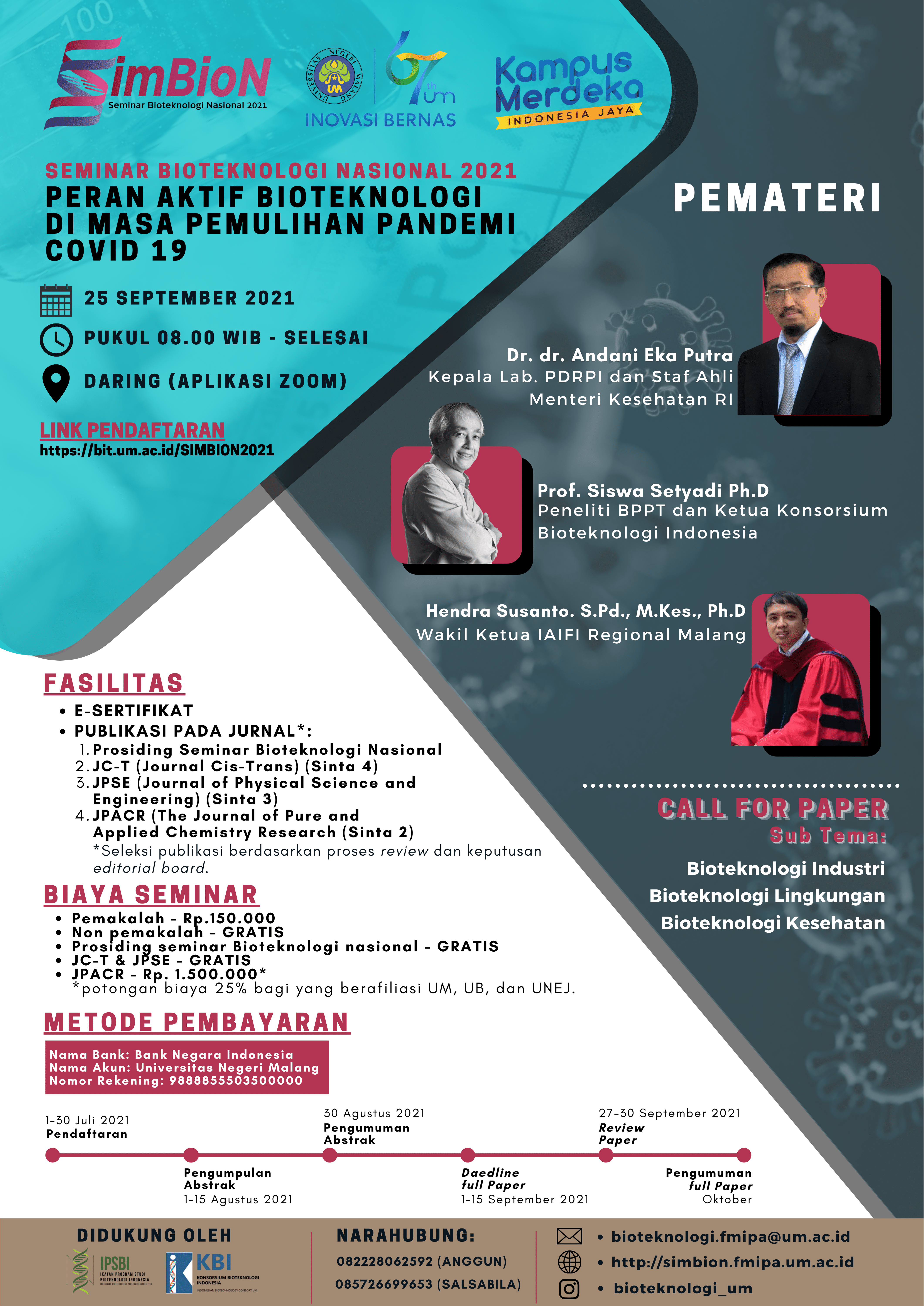 Prodi Bioteknologi UM Turut Sukseskan Perkembangan Ilmu Bioteknologi Melalui Seminar Nasional
